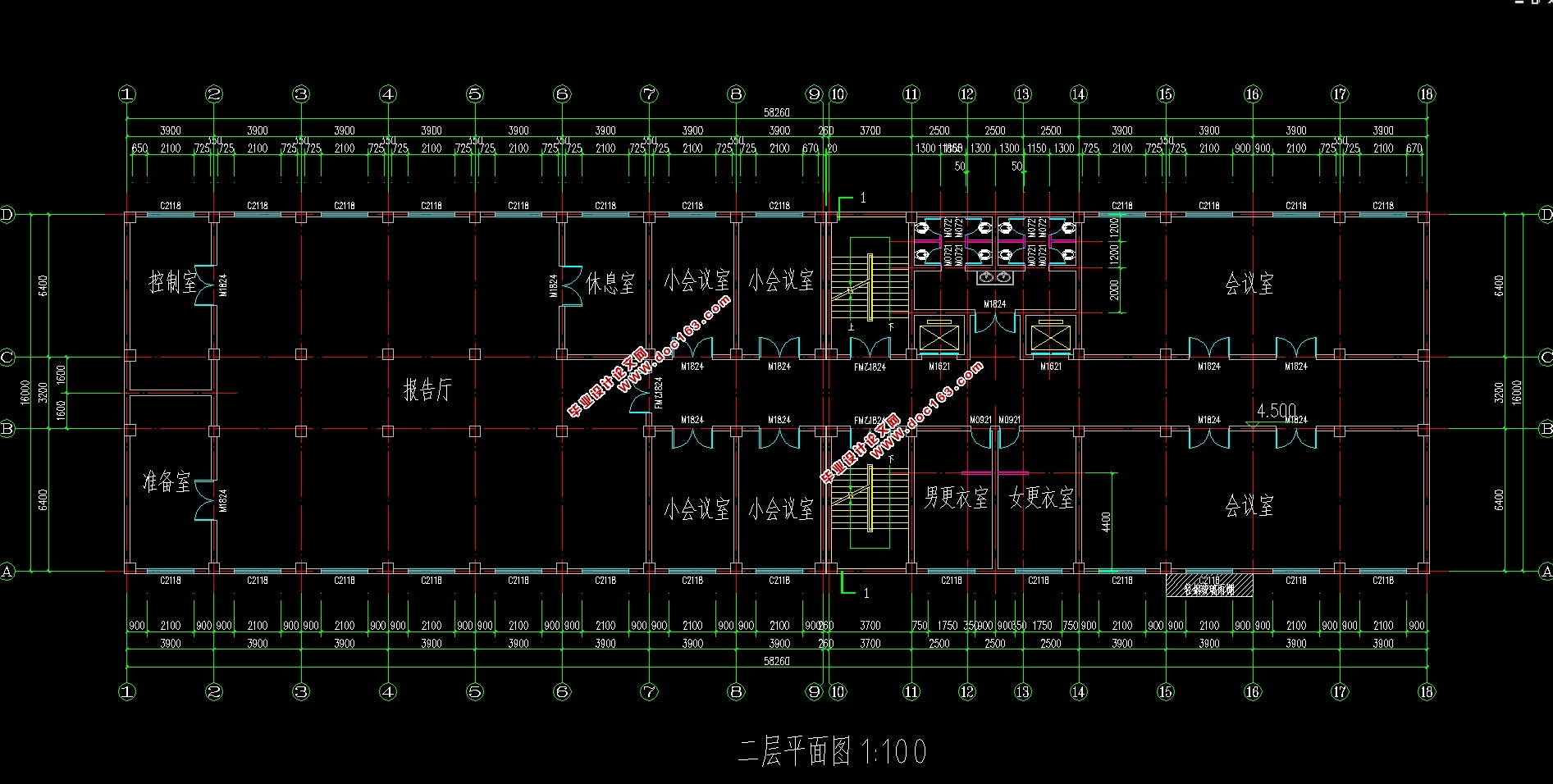 五层4750平米梅溪湖某快捷酒店设计(建筑图,结构图)
