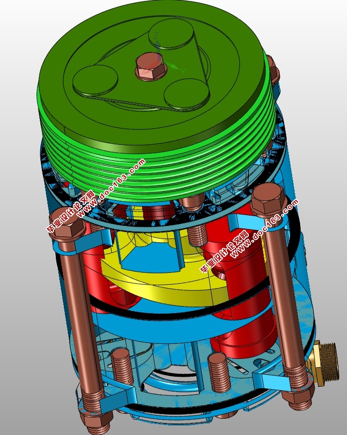 双向活塞斜盘式汽车空调压缩机设计(含CAD零件装配图,IGS,SolidWorks三维图)