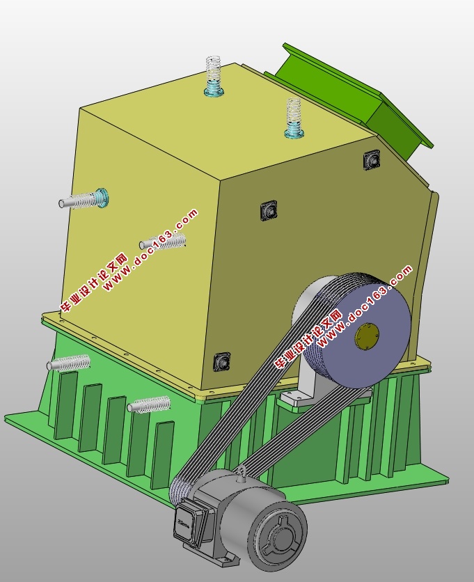 反击式破碎机的设计(含CAD零件装配图,STEP,x_t,SolidWorks三维图)