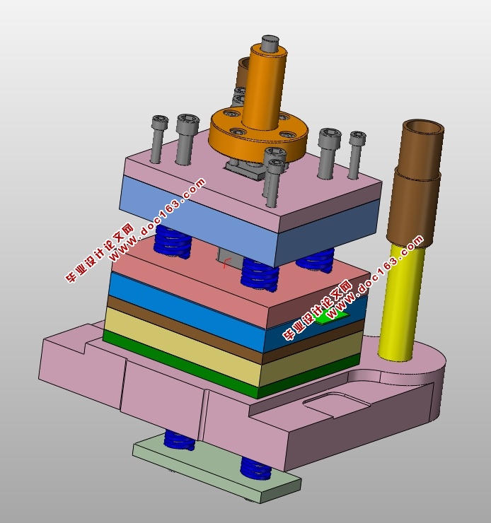 端盖零件落料冲孔复合模设计(含CAD零件装配图,PROE,SolidWorks三维图)