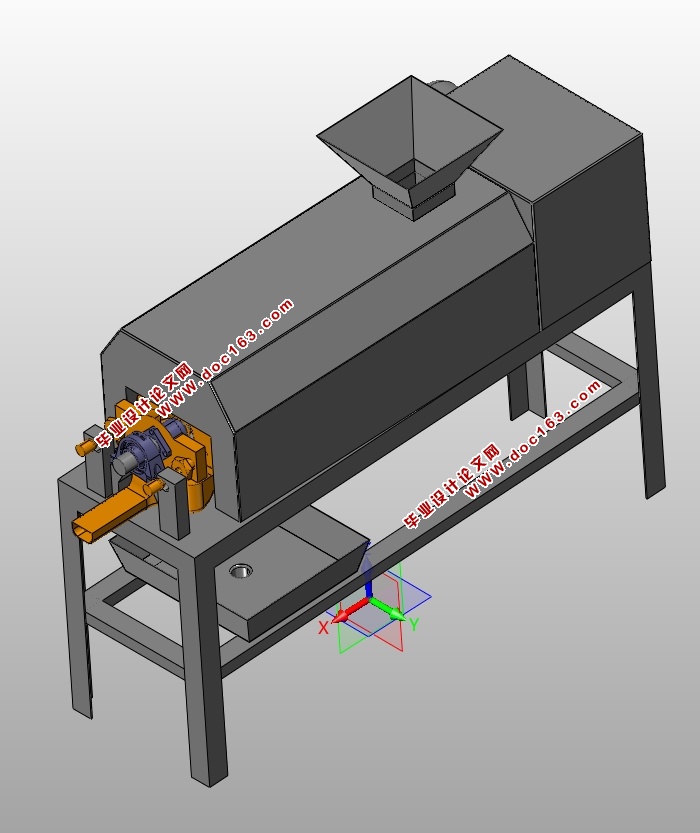 螺旋式压榨机的设计(含CAD零件装配图,IGS,SolidWorks三维图)