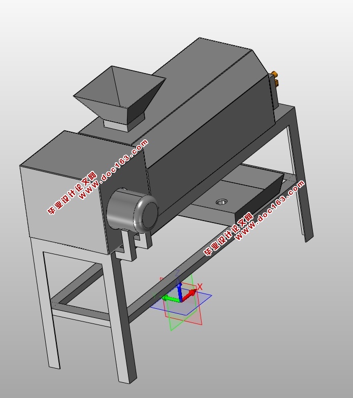 螺旋式压榨机的设计(含CAD零件装配图,IGS,SolidWorks三维图)