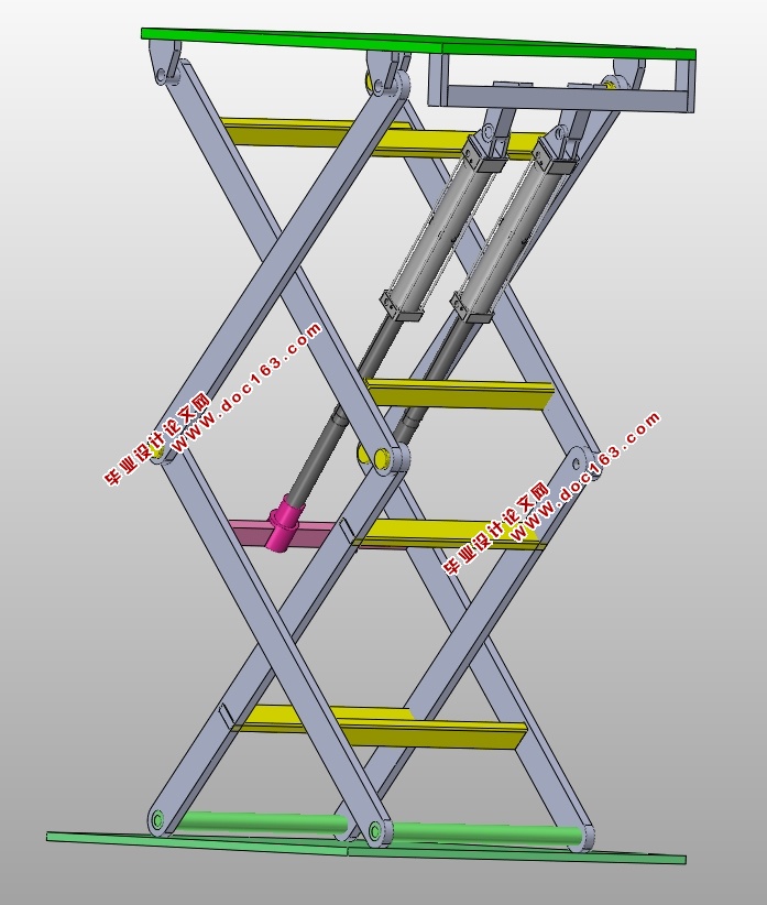 车载工作平台及液压系统设计(含CAD零件装配图,SolidWorks三维图)