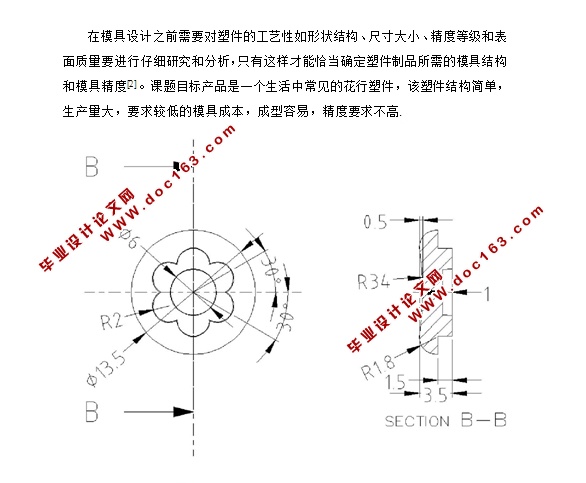 φ20x5花朵盖注塑模具设计(含CAD零件装配图)