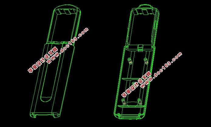 电视机遥控器后盖塑料成型工艺及模具设计(含CAD零件装配图)