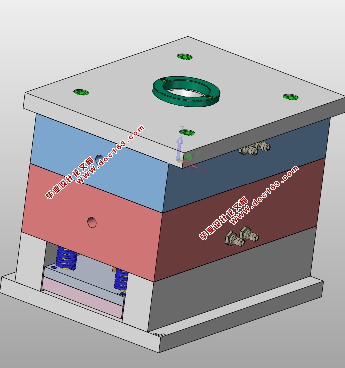 臂式数字血压计下壳体注塑模具设计(一模两腔)(含CAD图,UG三维图,答辩)