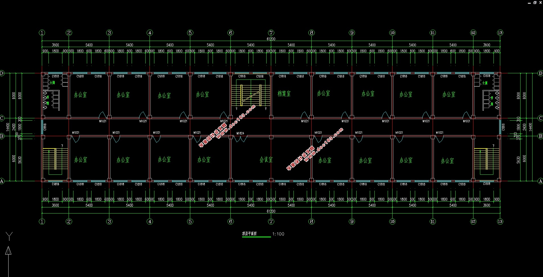 Ĳ3600ƽ׹а԰칫¥(ͼ,ṹͼ,PKPM)