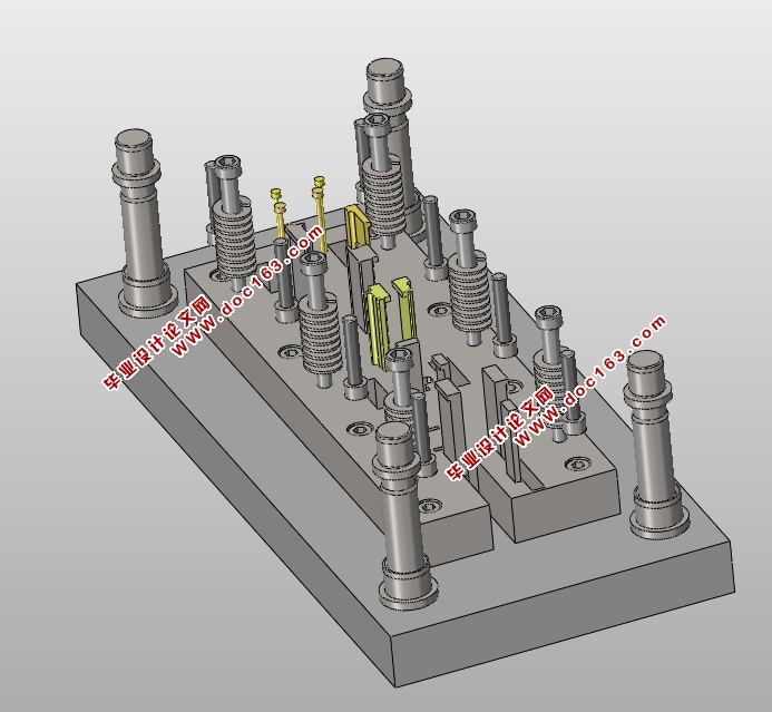 电器支架级进模具设计(含CAD零件图装配图,SolidWorks三维图)