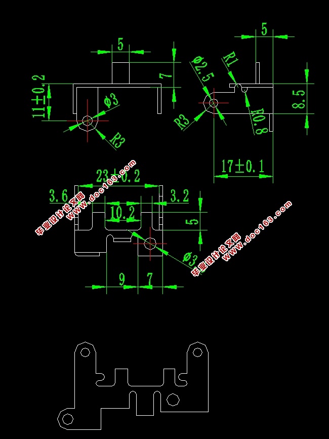 电器支架级进模具设计(含CAD零件图装配图,SolidWorks三维图)