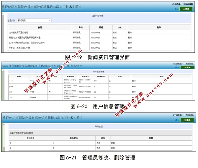 南疆特色果树实验室信息系统设计与实现(ASP.NET,SQL)