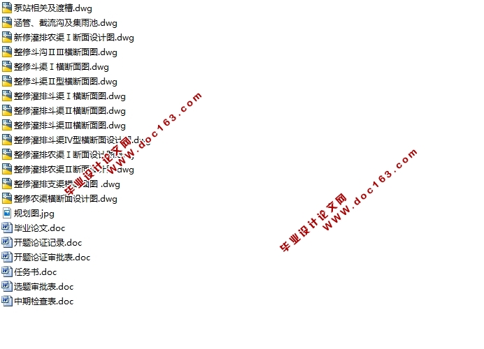 新塘乡土地综合整治项目农田水利工程设计(含CAD图)