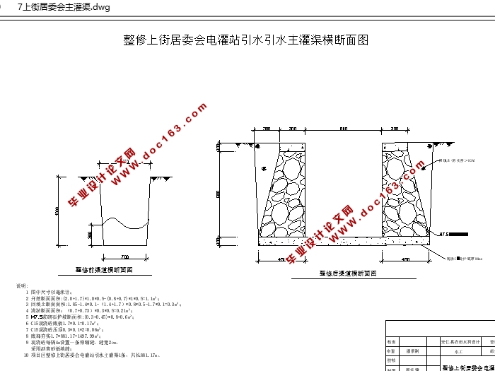 安仁县农田水利工程设计(含CAD图)