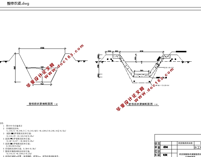 河洑镇农田水利工程设计(含CAD图)
