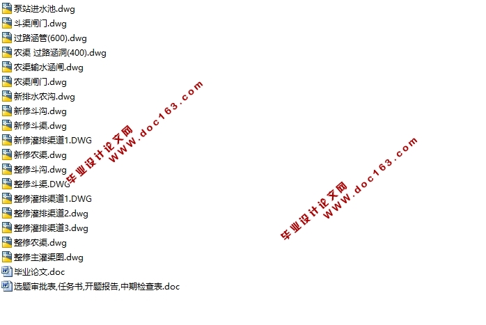 河洑镇农田水利工程设计(含CAD图)