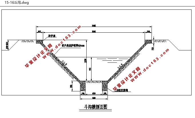 望城县雷锋坪农田水利工程设计(含CAD图)