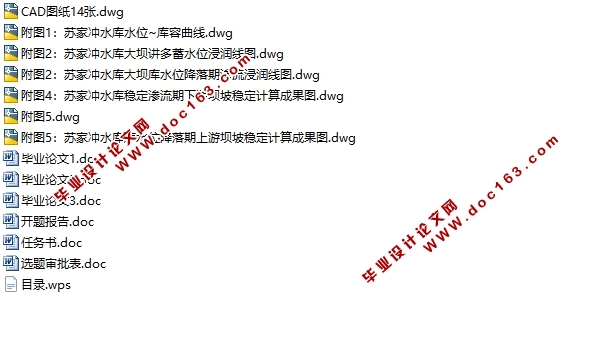 苏家冲水库除险加固工程设计(含CAD图)