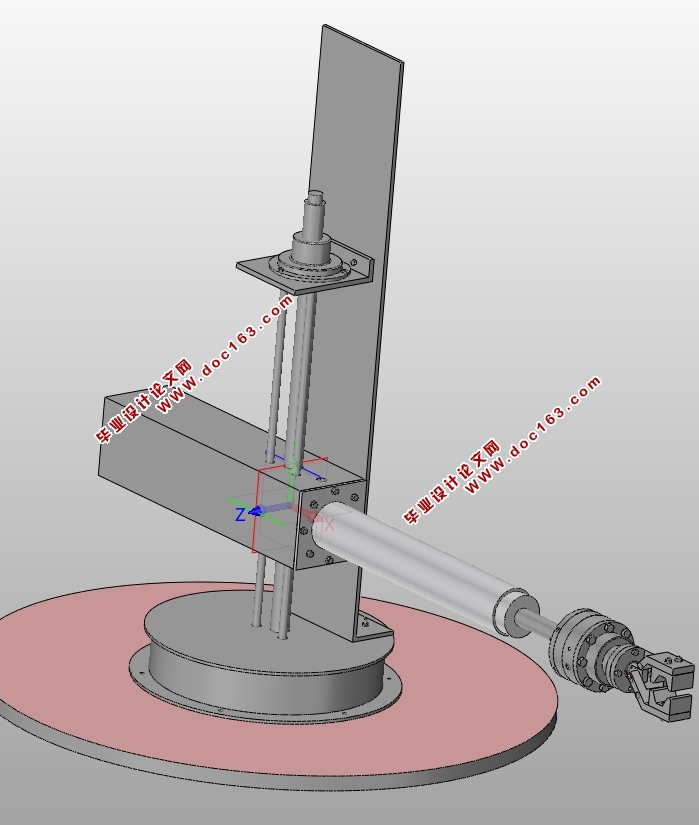 液压送料机械手设计运动仿真(含CAD零件图装配图,SolidWorks三维图)