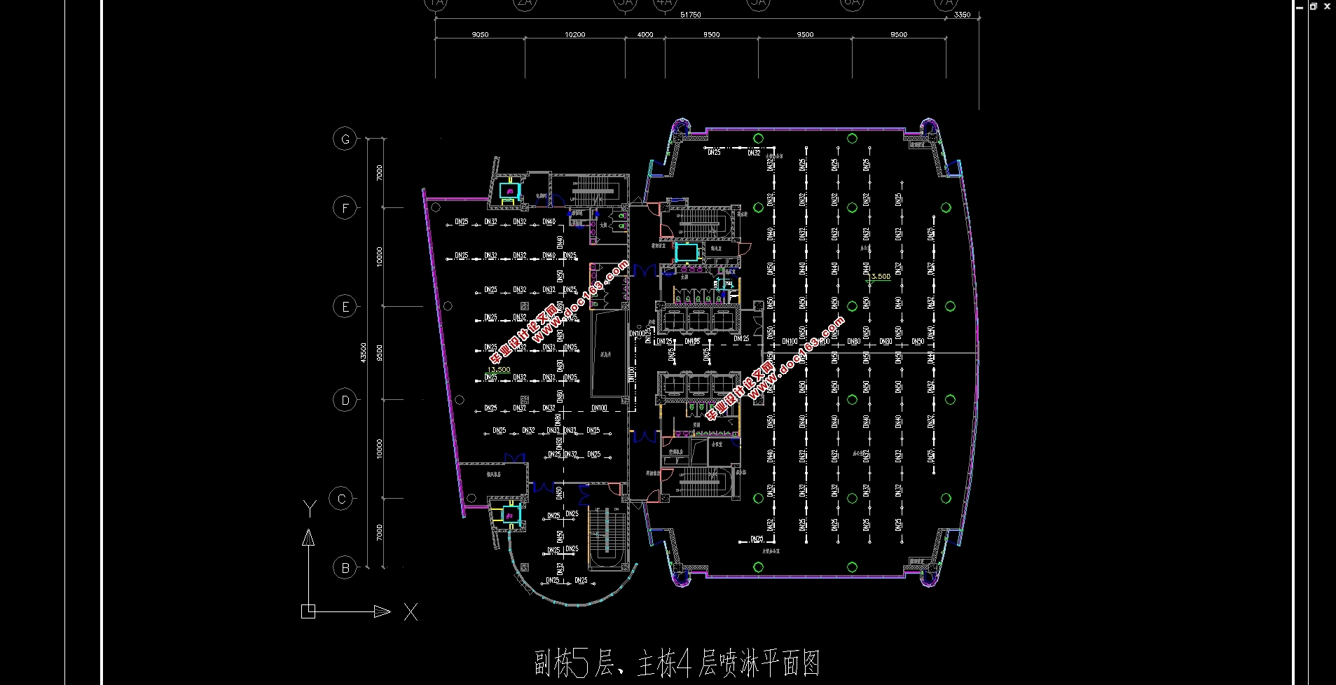 高层建筑(地下三层地上十六层)商业写字楼给排水工程设计(含CAD图)