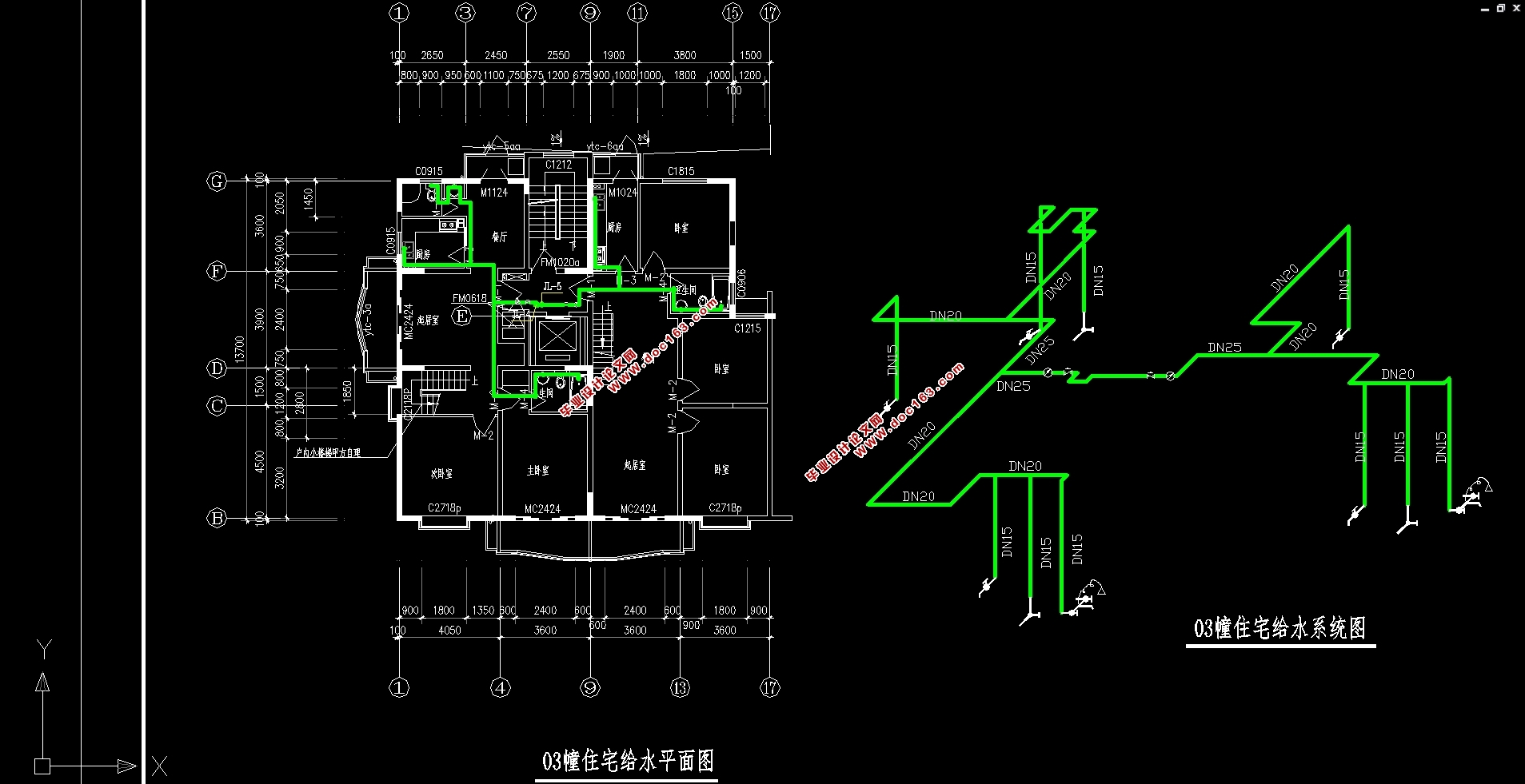 综合楼高层建筑(地下一层地上十八层)给排水设计(含CAD图)