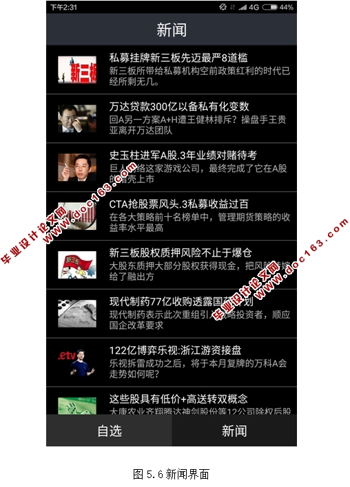 基于安卓Android的股票查询系统APP的设计与实现(含录像)
