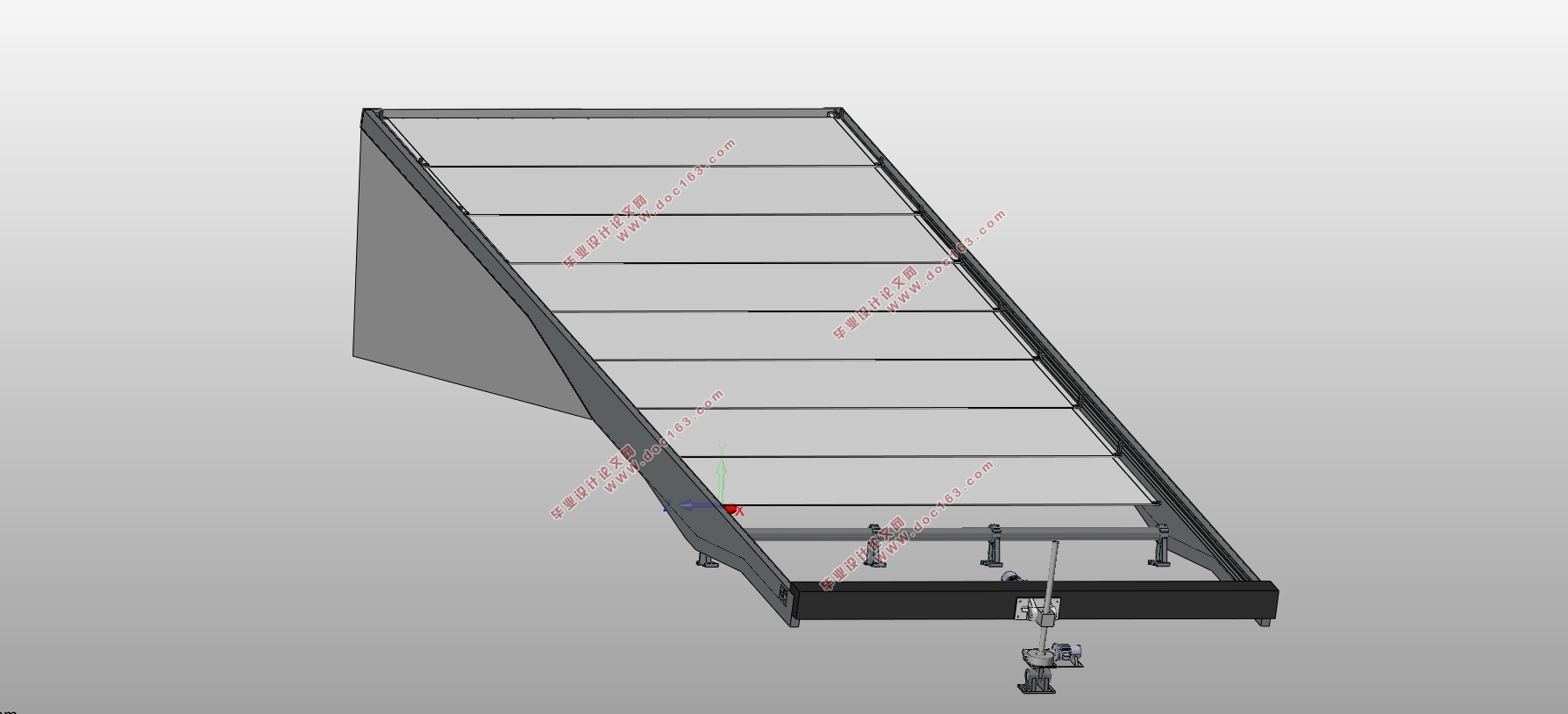 地下设施出入口活动顶盖的举升机构设计(含CAD图,SolidWorks三维图)
