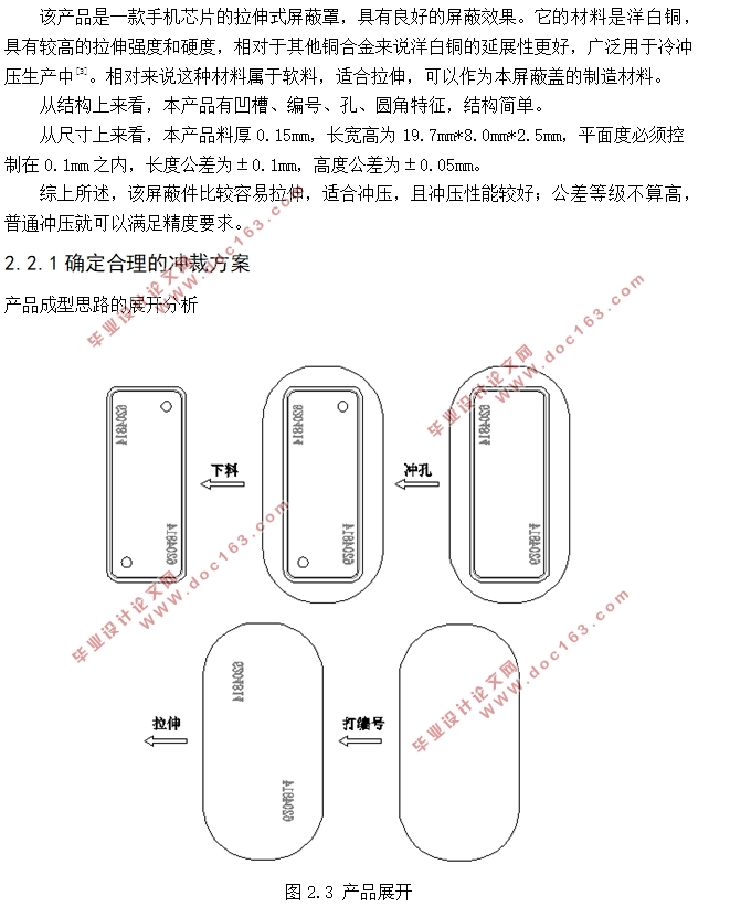 手机芯片拉伸式屏蔽罩的模具设计(含CAD零件图装配图,UG三维图)