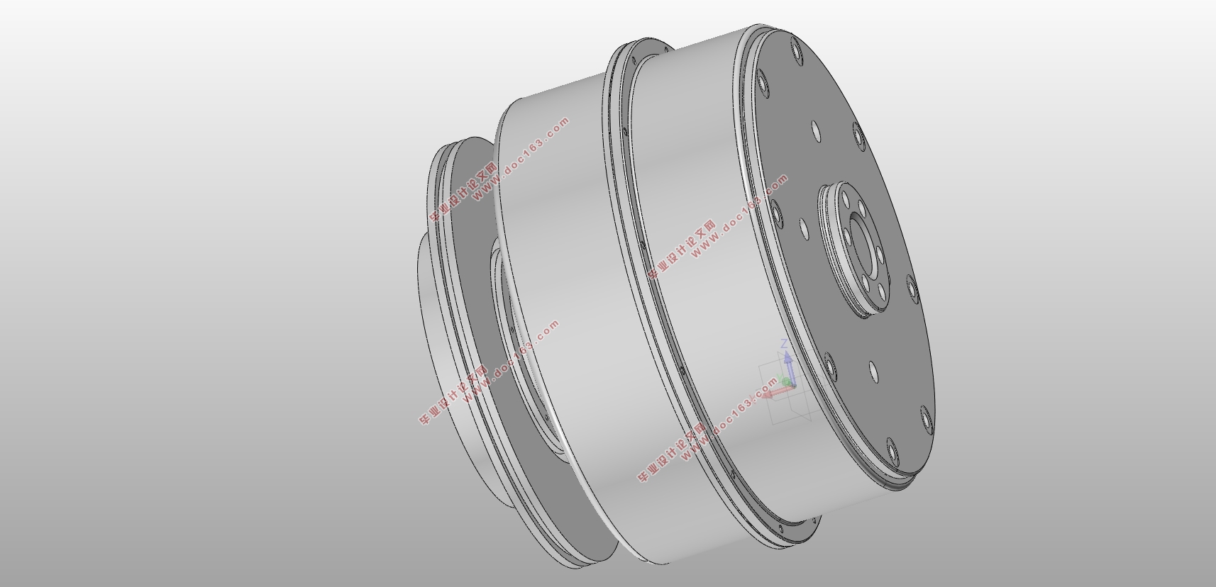 承载200kg电动轮设计(含CAD图,SolidWorks三维图)(英文版)