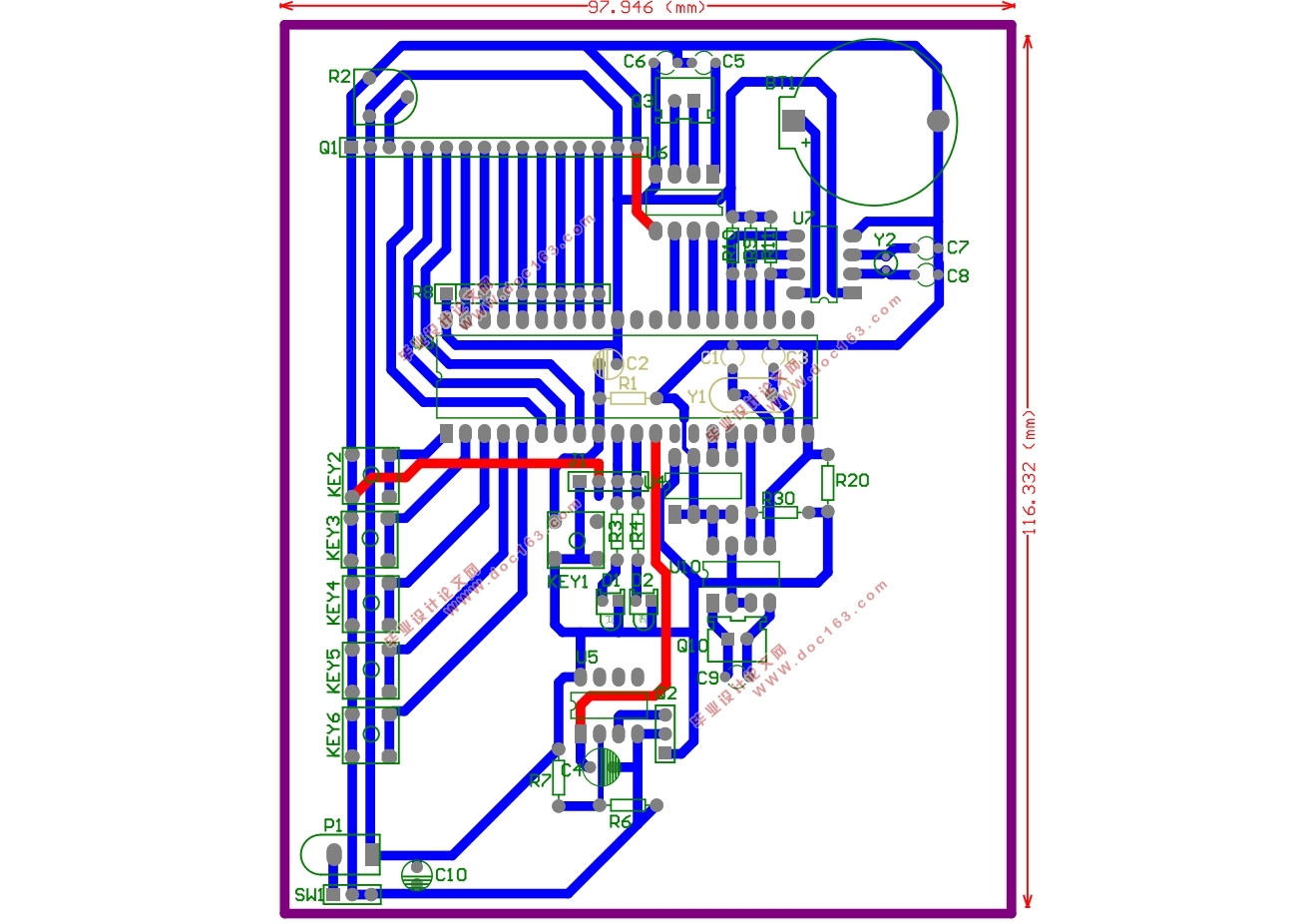 基于单片机的出租车计价器的设计制作(附电路原理图,PCB图,主程序清单)