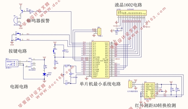 基于单片机智能测距仪设计开发(附程序清单,原理图)