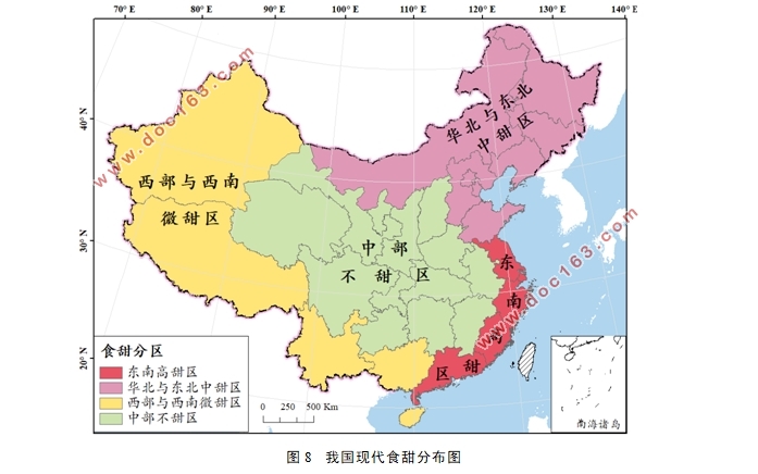 基于网络大数据的现代食甜习惯空间分布特征研究
