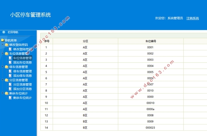 基于RFID技术的小区停车管理系统的设计与开发(MyEclipse,MySQL)