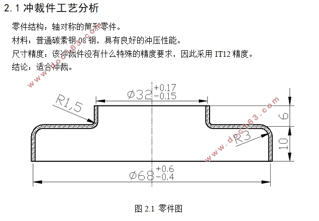 顶罩件冲压工艺分析与模具设计(含CAD零件图装配图,PROE三维图)