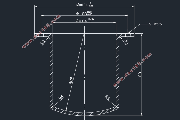 圆形罩冲压工艺与模具设计(含CAD零件图装配图)