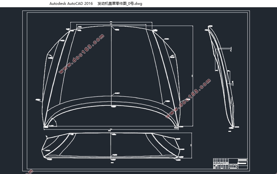 汽车发动机罩外板冲压工艺及模具设计(含CAD零件图装配图)