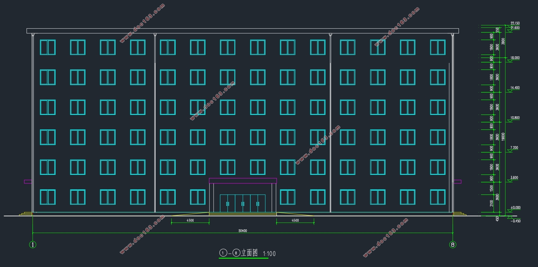 六层4477平米合肥市某教育咨询有限公司办公楼设计(含建筑图)