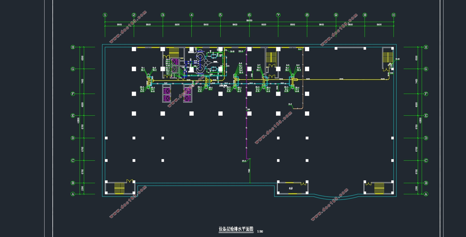 十六层重庆市天都宾馆建筑给排水设计(附CAD施工图)