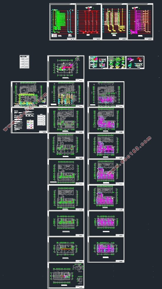 福州十四层飞航宾馆建筑给水排水设计(附CAD图)