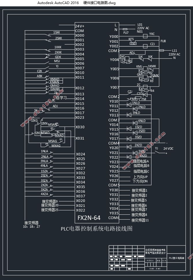 交流变频调速医用电梯电气拖动系统设计(附CAD图,PLC梯形图)
