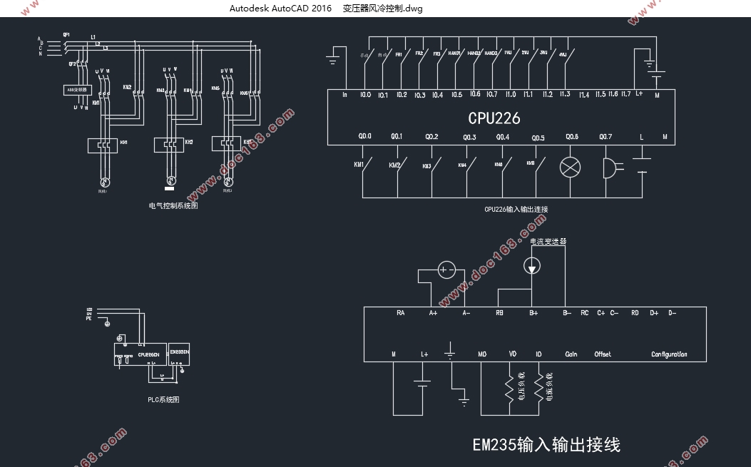 变压器风冷控制系统设计(附CAD电气控制系统图,PLC梯形图)