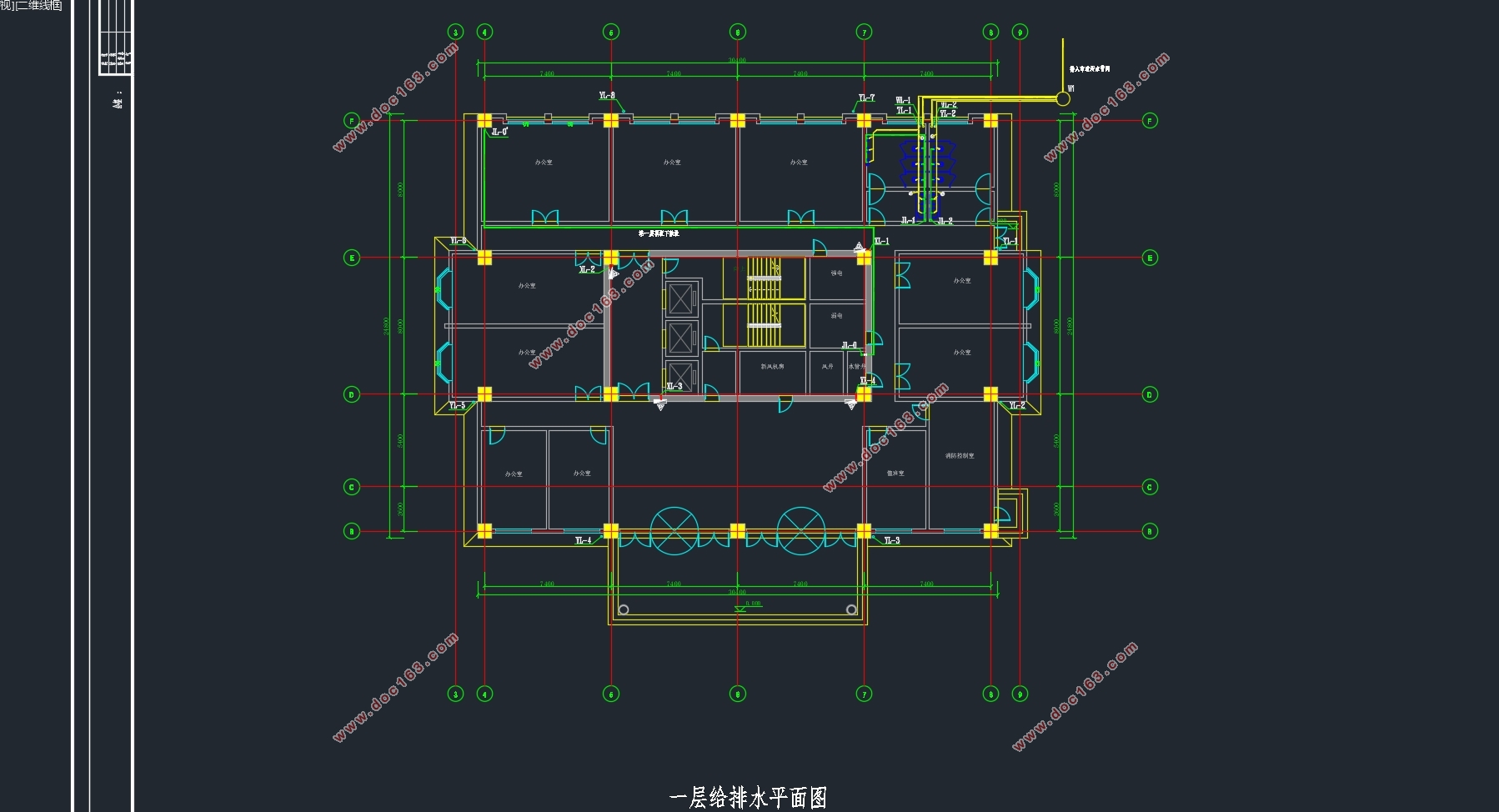 南京某大学科技园研发楼给排水设计(附CAD图)