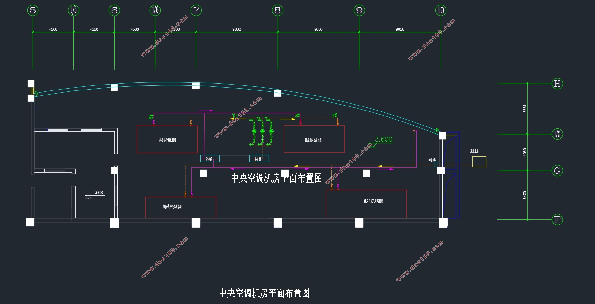 成都5600平米大剧院空调设计(附CAD图)