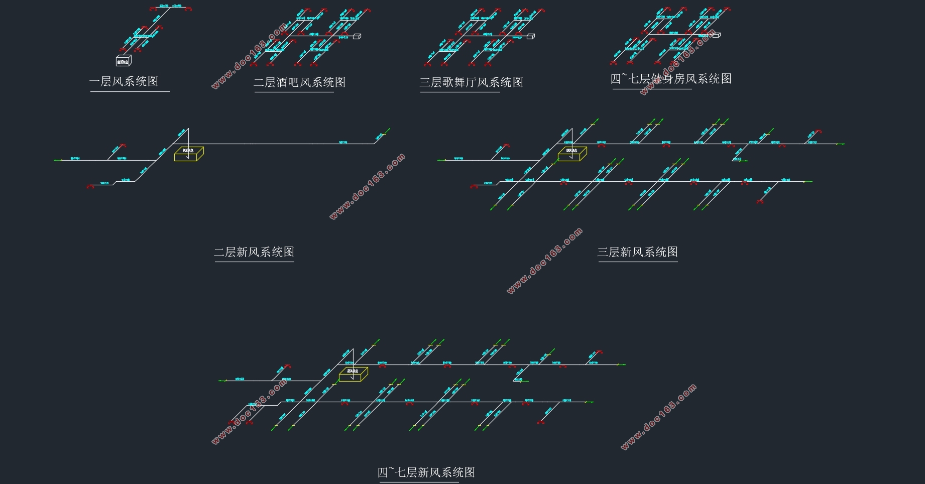 七层10180平米南京某大厦综合楼空调设计(附CAD图)