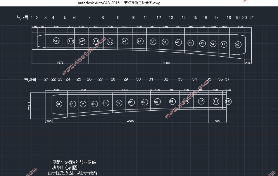 某60+100+60m连续梁桥施工过程内力分析(含CAD图,Midas模型)