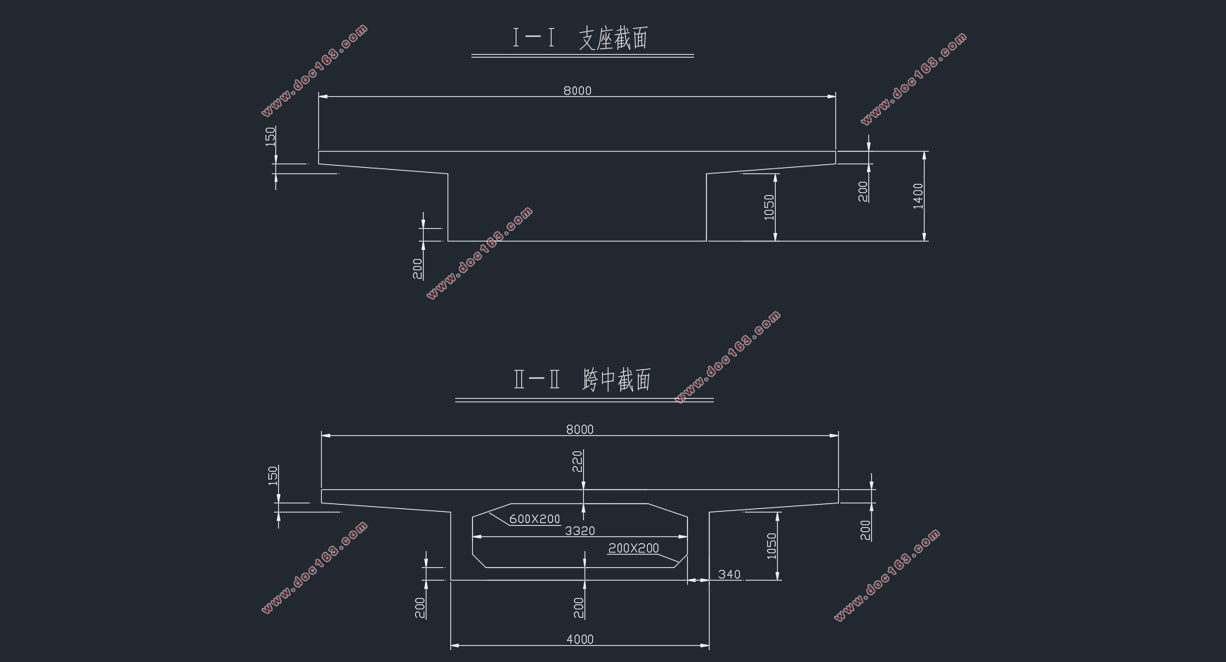 5×25m全预应力混凝土连续梁桥设计与计算(含CAD图)