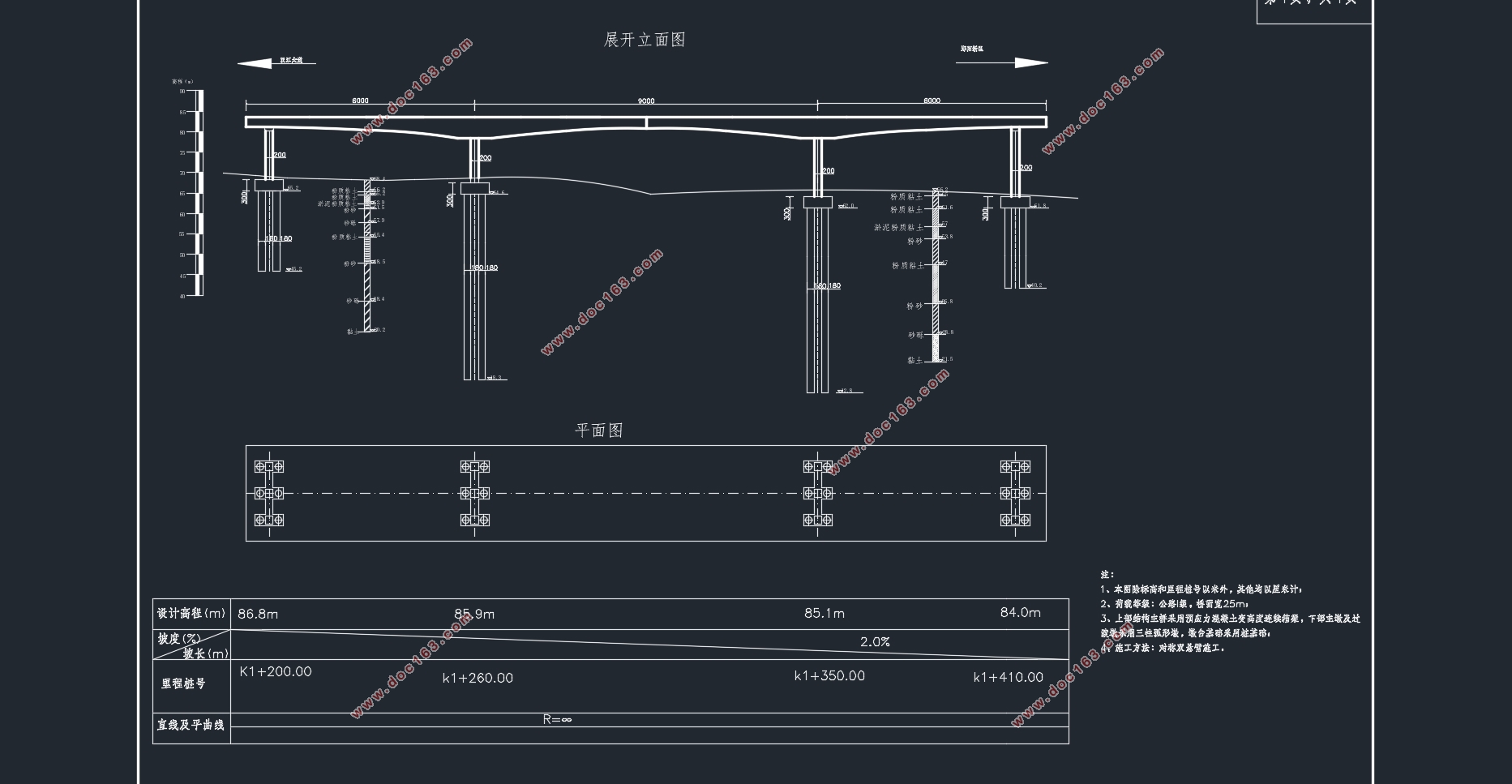 60+90+60m预应力钢筋混凝土梁桥施工图设计(含CAD图,midas模型)
