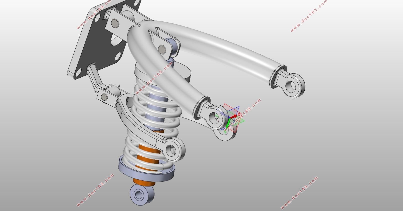 WG7202四驱中级轿车后悬架设计(含CAD图,SolidWorks三维图)