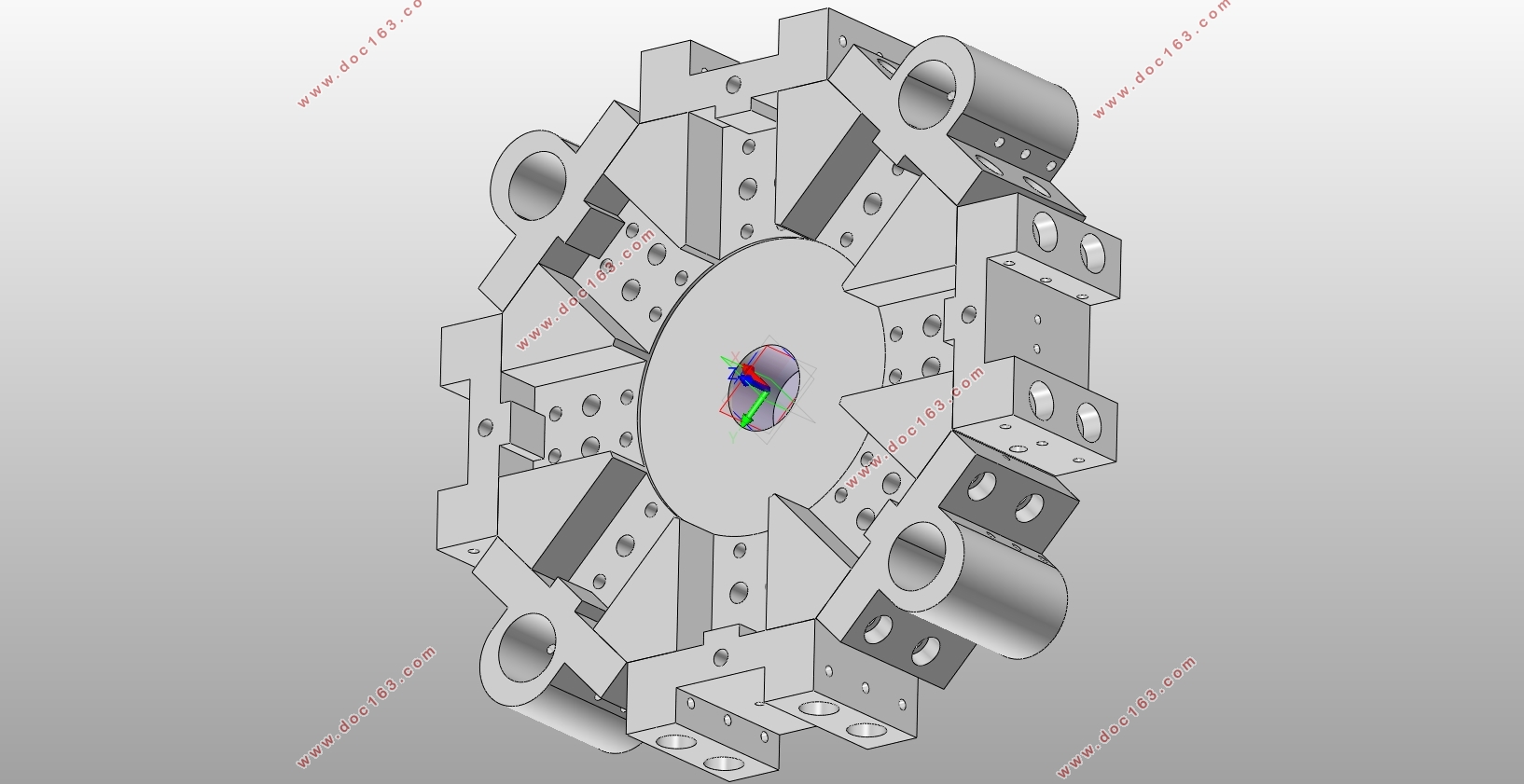 八工位槽式刀盘结构设计与优化(含CAD图,SolidWorks三维图)