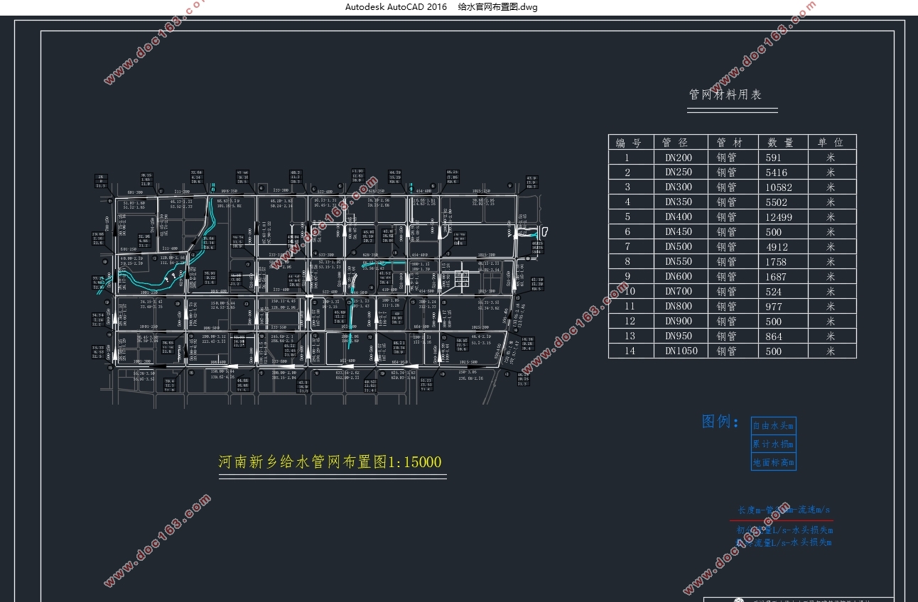 河南新乡市城市供水水厂改造工程设计(含CAD图)