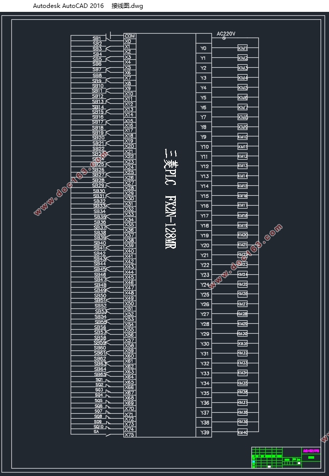 ѡúPLCѡúϵͳ(FX2N-128MR)(CAD·ͼͼ)