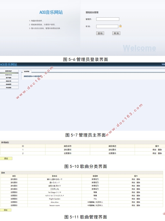 某ACG音乐网站系统设计与实现(Javaweb,MySQL)